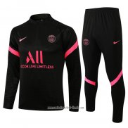 Chandal de Sudadera del Paris Saint-Germain 2021 2022 Nino Negro