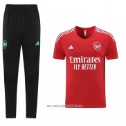 Chandal del Arsenal 2021 2022 Manga Corta Rojo