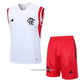 Chandal del Flamengo 2023 2024 Sin Mangas Blanco