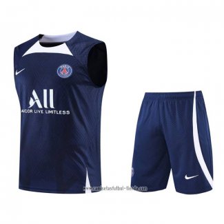 Chandal del Paris Saint-Germain 2022 2023 Sin Mangas Azul