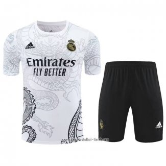 Chandal del Real Madrid Dragon 2024 2025 Manga Corta Blanco - Pantalon Corto