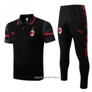 Conjunto Polo del AC Milan 2022-2023 Negro