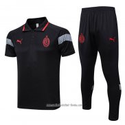 Conjunto Polo del AC Milan 2023 2024 Negro