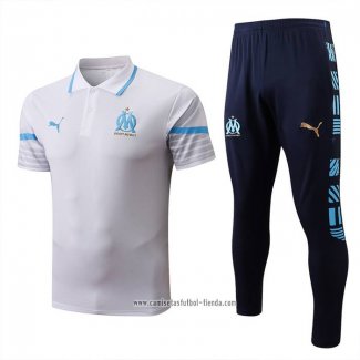 Conjunto Polo del Olympique Marsella 2022 2023 Blanco