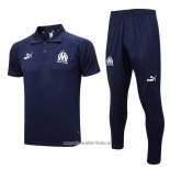 Conjunto Polo del Olympique Marsella 2023 2024 Azul Oscuro