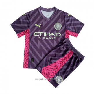 Camiseta Manchester City Portero 2023 2024 Nino Purpura