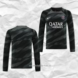 Camiseta Paris Saint-Germain Portero 2023 2024 Manga Larga Negro