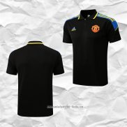 Camiseta Polo del Manchester United 2022 2023 Negro