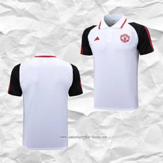 Camiseta Polo del Manchester United 2023 2024 Blanco