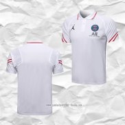 Camiseta Polo del Paris Saint-Germain Jordan 2021-2022 Blanco