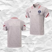 Camiseta Polo del Paris Saint-Germain Jordan 2021 2022 Gris