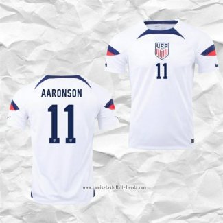 Camiseta Primera Estados Unidos Jugador Aaronson 2022