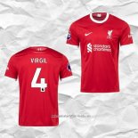 Camiseta Primera Liverpool Jugador Virgil 2023 2024
