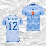 Camiseta Segunda Espana Jugador Ansu Fati 2022