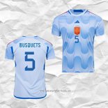 Camiseta Segunda Espana Jugador Busquets 2022