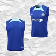 Camiseta de Entrenamiento Chelsea 2022 2023 Sin Mangas Azul Oscuro
