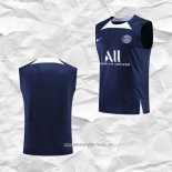 Camiseta de Entrenamiento Paris Saint-Germain 2022 2023 Sin Mangas Azul