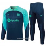 Chandal de Sudadera del Barcelona 2023 2024 Nino Azul