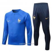 Chandal de Sudadera del Francia 2022 2023 Nino Azul