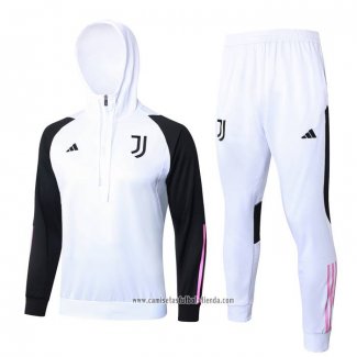 Chandal de Sudadera del Juventus 2023 2024 Blanco y Negro