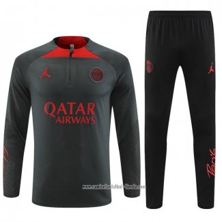 Chandal de Sudadera del Paris Saint-Germain Jordan 2022 2023 Gris