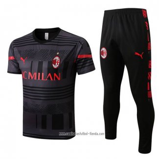 Chandal del AC Milan 2022 2023 Manga Corta Gris