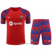 Chandal del Barcelona 2023 2024 Manga Corta Rojo - Pantalon Corto