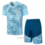 Chandal del Manchester City 2023 2024 Manga Corta Azul - Pantalon Corto