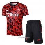 Chandal del Manchester United 2023 2024 Manga Corta Rojo - Pantalon Corto