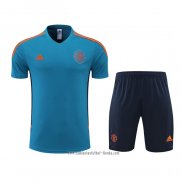 Chandal del Manchester United 2022 2023 Manga Corta Azul - Pantalon Corto