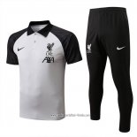 Conjunto Polo del Liverpool 2022 2023 Gris