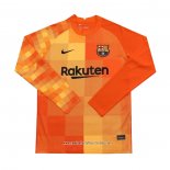 Camiseta Barcelona Portero 2021 2022 Manga Larga Naranja