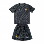 Camiseta Francia Portero 2024 Nino Negro