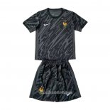 Camiseta Francia Portero 2024 Nino Negro