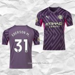 Camiseta Manchester City Jugador Portero Ederson M. 2023 2024 Purpura