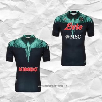 Camiseta Napoli Portero Kappa x Marcelo Burlon 2021 Tailandia