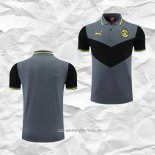 Camiseta Polo del Borussia Dortmund 2022 2023 Gris y Negro