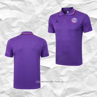 Camiseta Polo del Paris Saint-Germain Jordan 2021 2022 Purpura