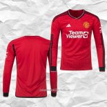 Camiseta Primera Manchester United 2023 2024 Manga Larga