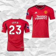Camiseta Primera Manchester United Jugador Shaw 2023 2024