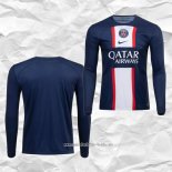 Camiseta Primera Paris Saint-Germain 2022 2023 Manga Larga