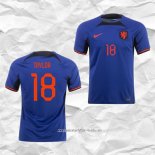 Camiseta Segunda Paises Bajos Jugador Taylor 2022