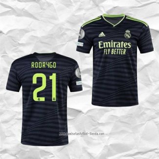 Camiseta Tercera Real Madrid Jugador Rodrygo 2022 2023