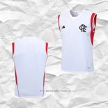 Camiseta de Entrenamiento Flamengo 2023 2024 Sin Mangas Blanco