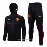 Chandal con Capucha del Manchester United 2022 2023 Negro