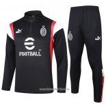 Chandal de Sudadera del AC Milan 2023 2024 Negro