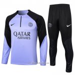 Chandal de Sudadera del Paris Saint-Germain 2023 2024 Nino Violeta Claro