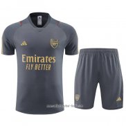 Chandal del Arsenal 2023 2024 Manga Corta Gris - Pantalon Corto