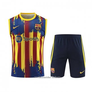 Chandal del Barcelona 2023 2024 Sin Mangas Amarillo y Azul