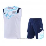 Chandal del Manchester City 2022 2023 Sin Mangas Blanco